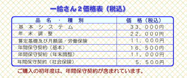 一給さん２価格表
